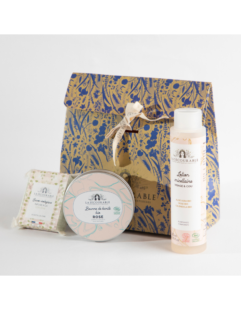 Coffret beauté bio visage et corps à la rose et à la verveine
